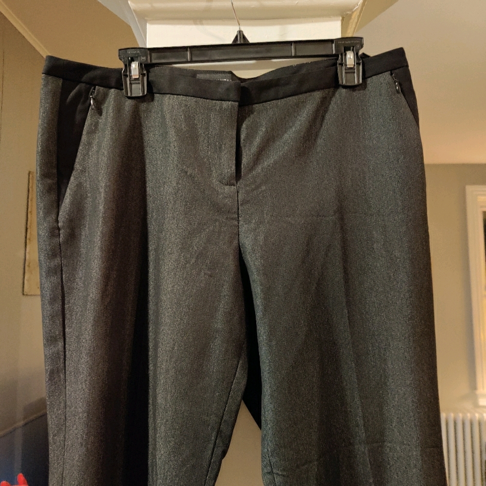 Amanda & Chelsea grey black slim ponte pant sz 14P
